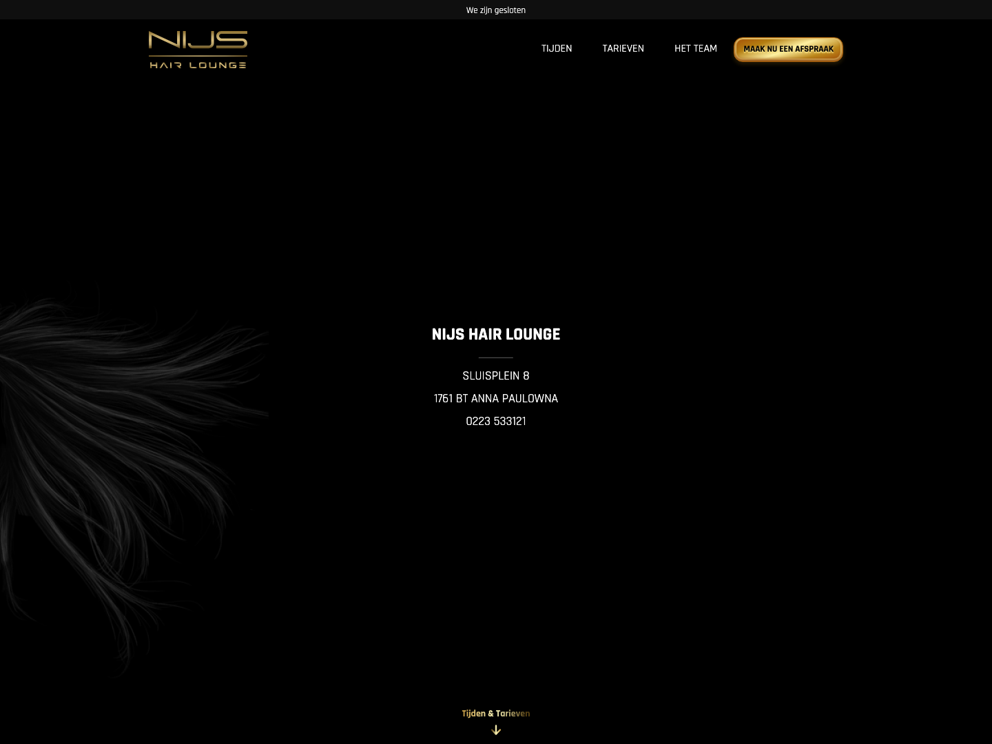 De website van Nijs Hair Lounge